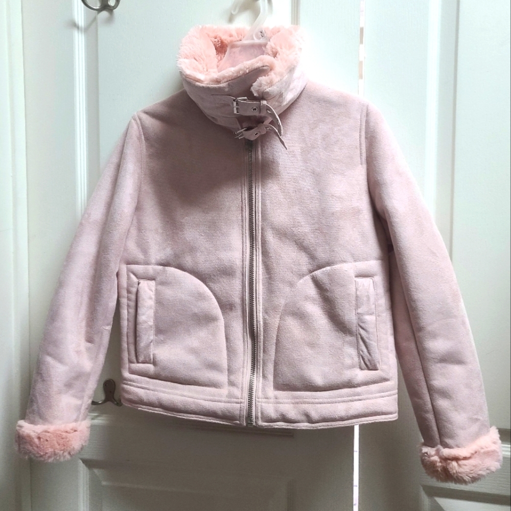 Girls pink winter coat size medium